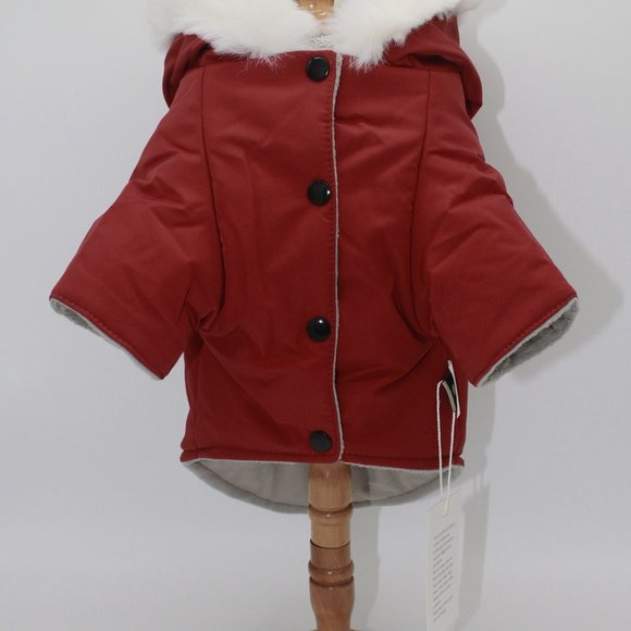 Petzzi Pet Dog Puppy Clothes Winter Insulated Coat Jacket Alexander Dark Red - Picture 9 of 9